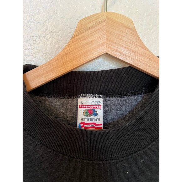 Fruit Of The Loom Crewneck Sweatshirt Mens L Vintage 1994 Black Eagles Band - Picture 4 of 5